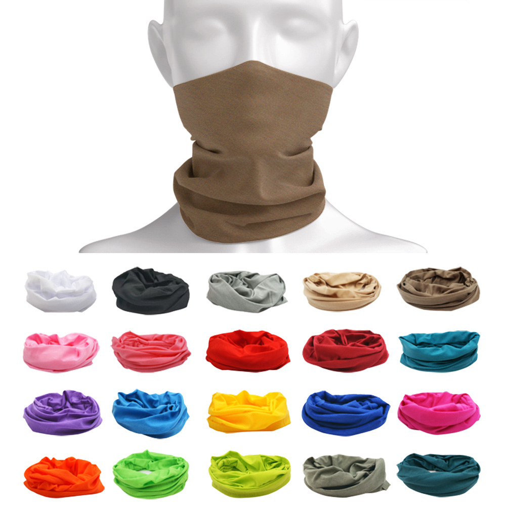 Bandana Blank White - Sun Protective Tube Scarf 9.8'x19.6' Summer