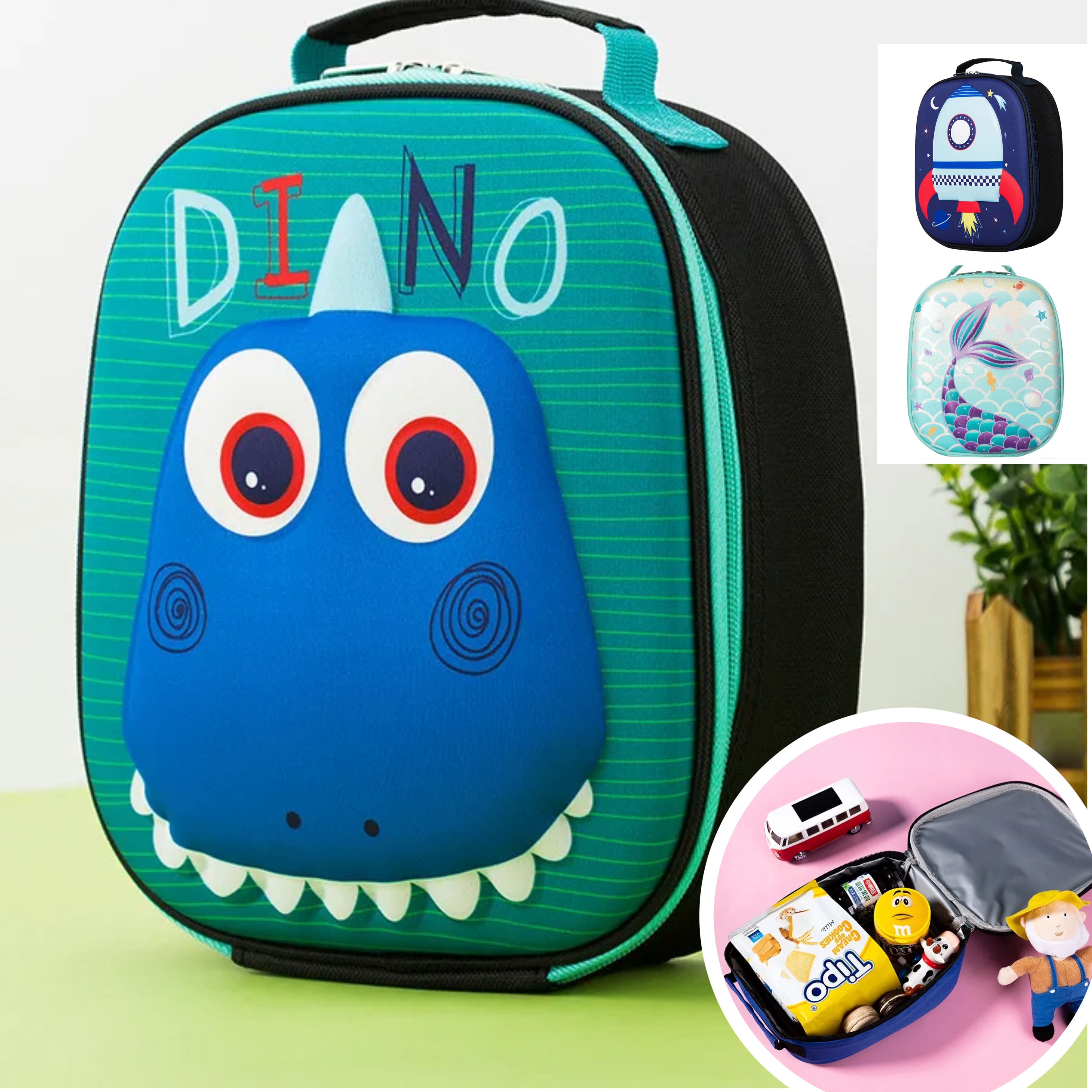 Tote Bag Sublimation - Children Cartoon Lunch Bag Portable Insulated