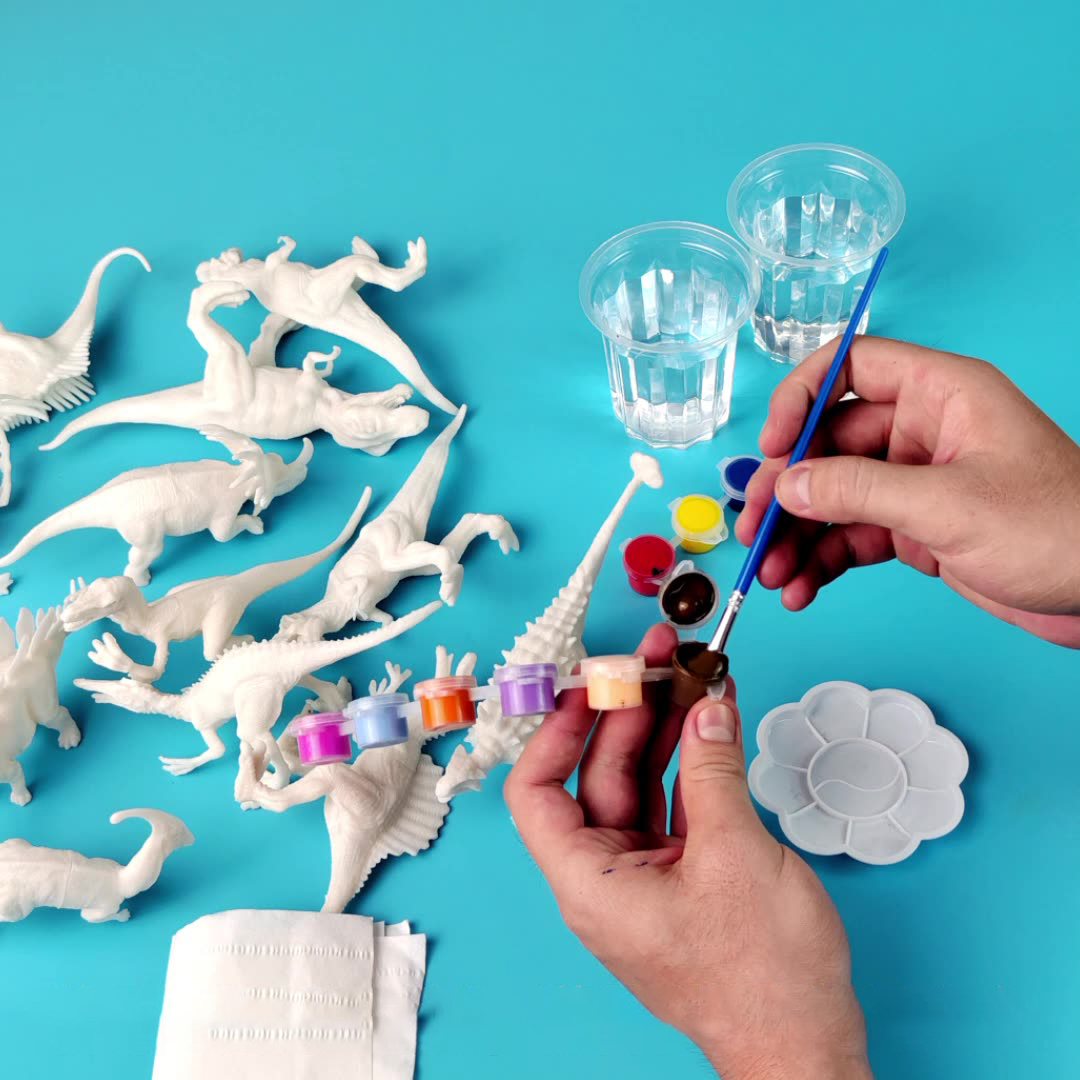 6pcs/8pcs, DIY Coloring Dinosa - Puzzle Blank White avis et prix
