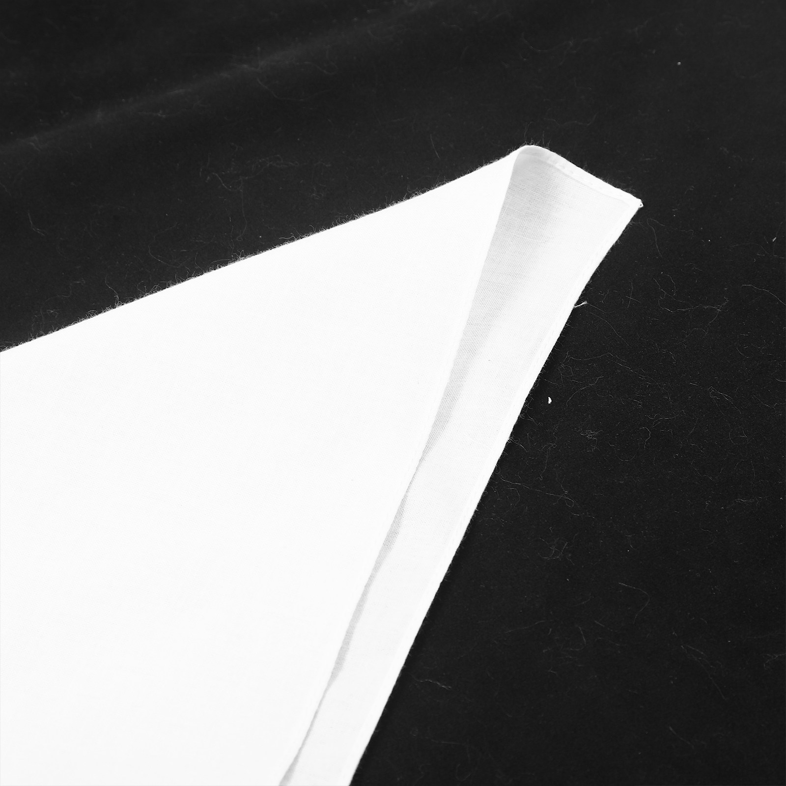 White Cotton Handkerchief Squa - Bandana Blank White avis et prix