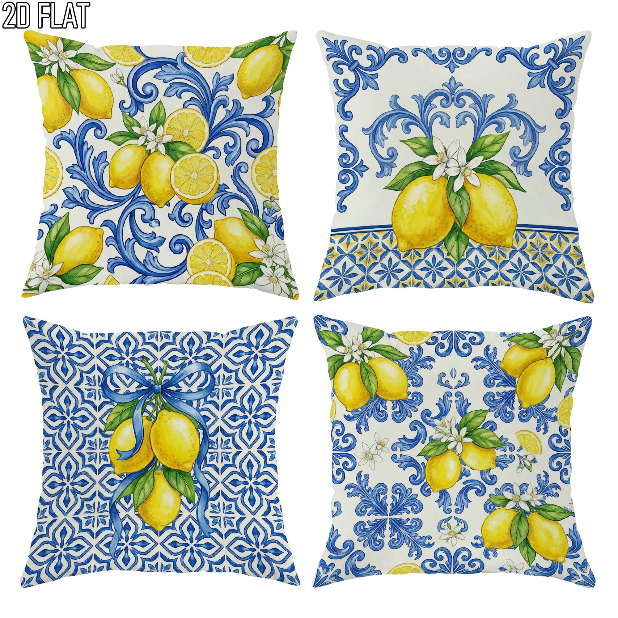4Pcs Italian Summer Style Thro - Ceramic Tile Blank avis et prix