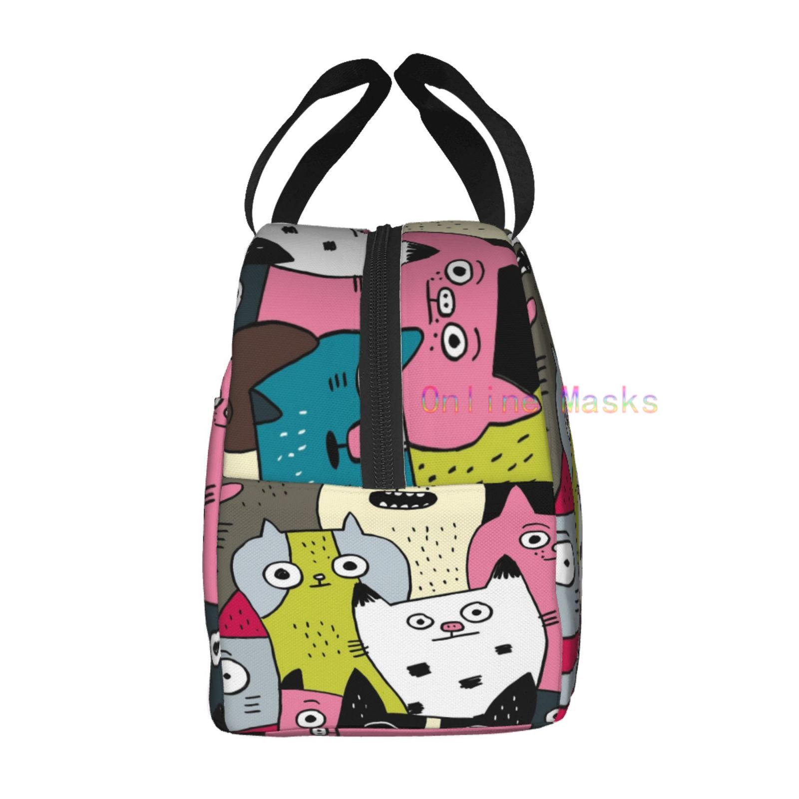 Cat Lunch Bag, Cute Kids Reusa - Tote Bag Sublimation avis et prix