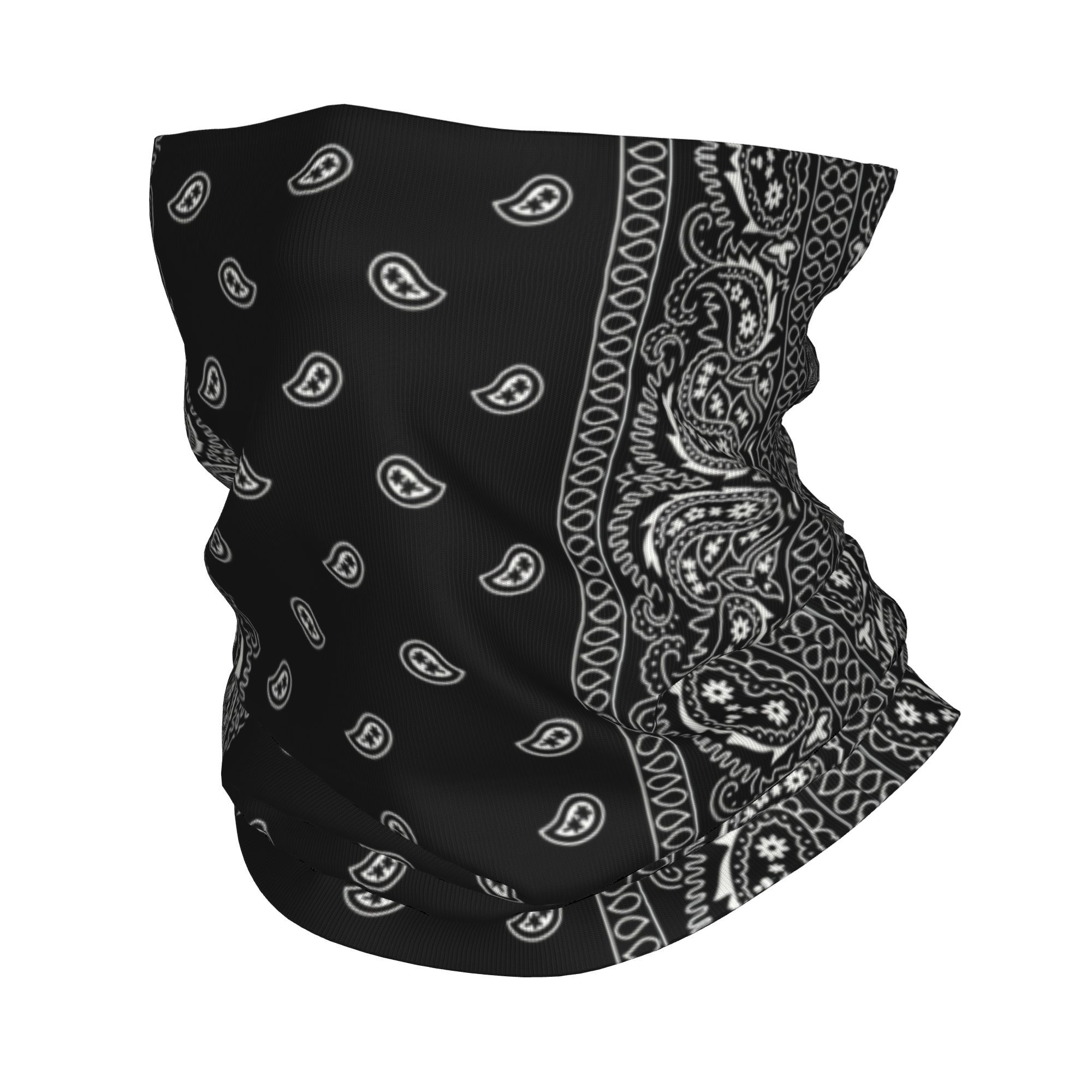Custom Black And White Paisley - Bandana Blank White avis et prix