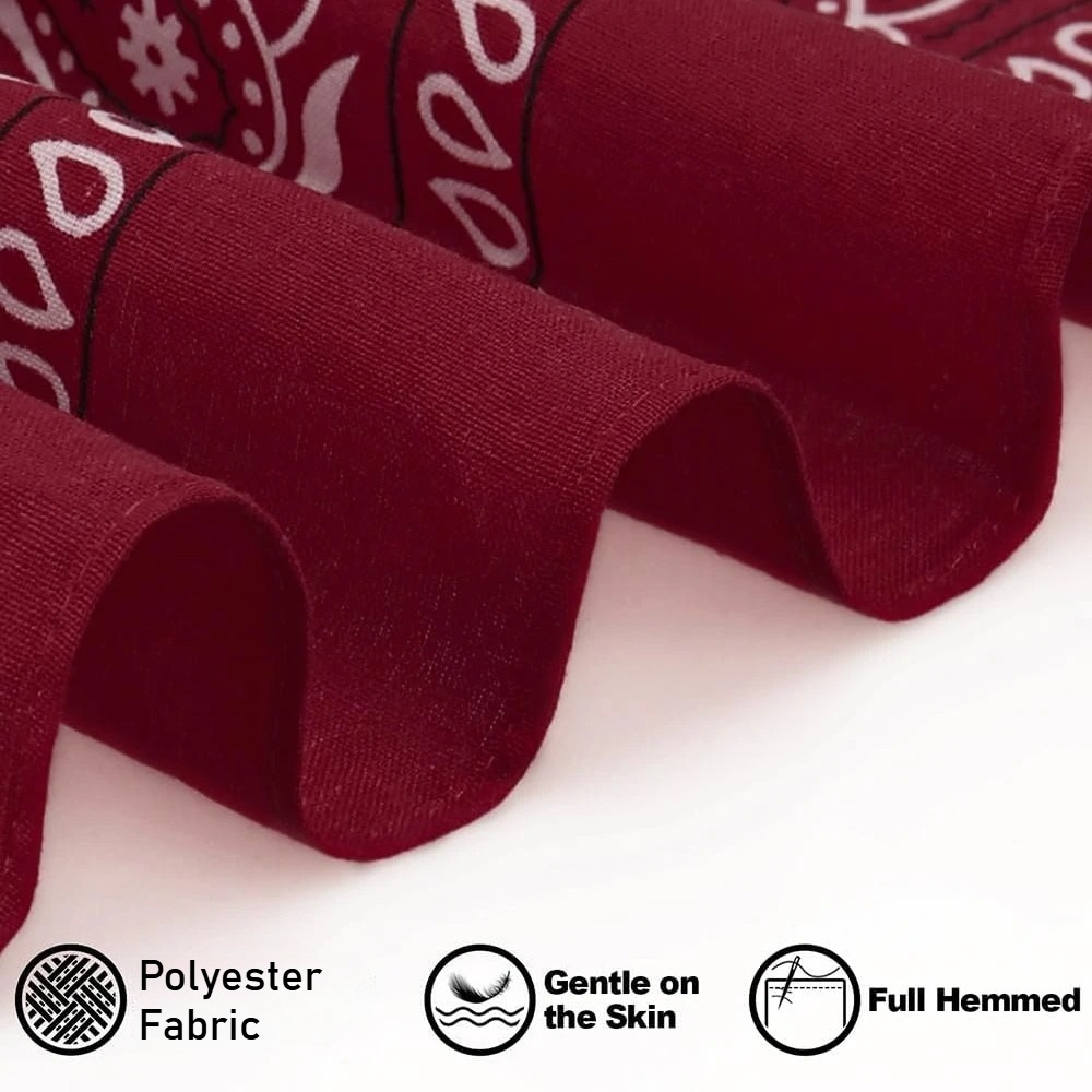 Hip Hop Cowboy Paisley Scarf L - Bandana Blank White avis et prix