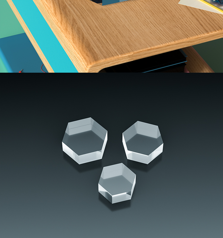 Clear Polished Hexagonal Acryl - Photo Acrylic Block avis et prix