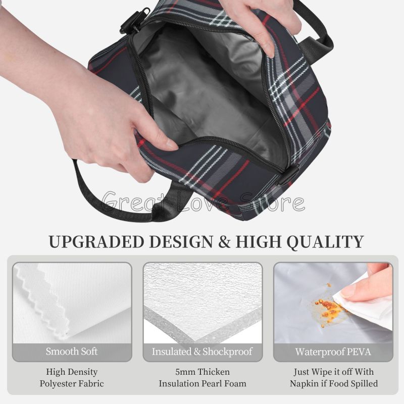 Custom GTI Tartan Insulated Lu - Tote Bag Sublimation avis et prix