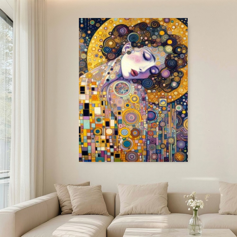 Framed S Gustav Klimt Inspired - Canvas Wrap Ready avis et prix