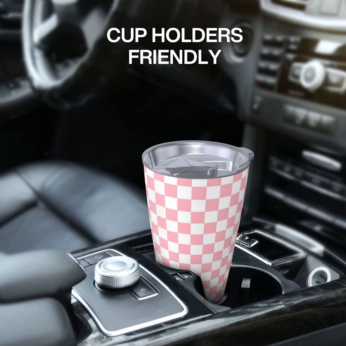 Pink White Checkerboard Patter - Tumbler 20Oz White avis et prix