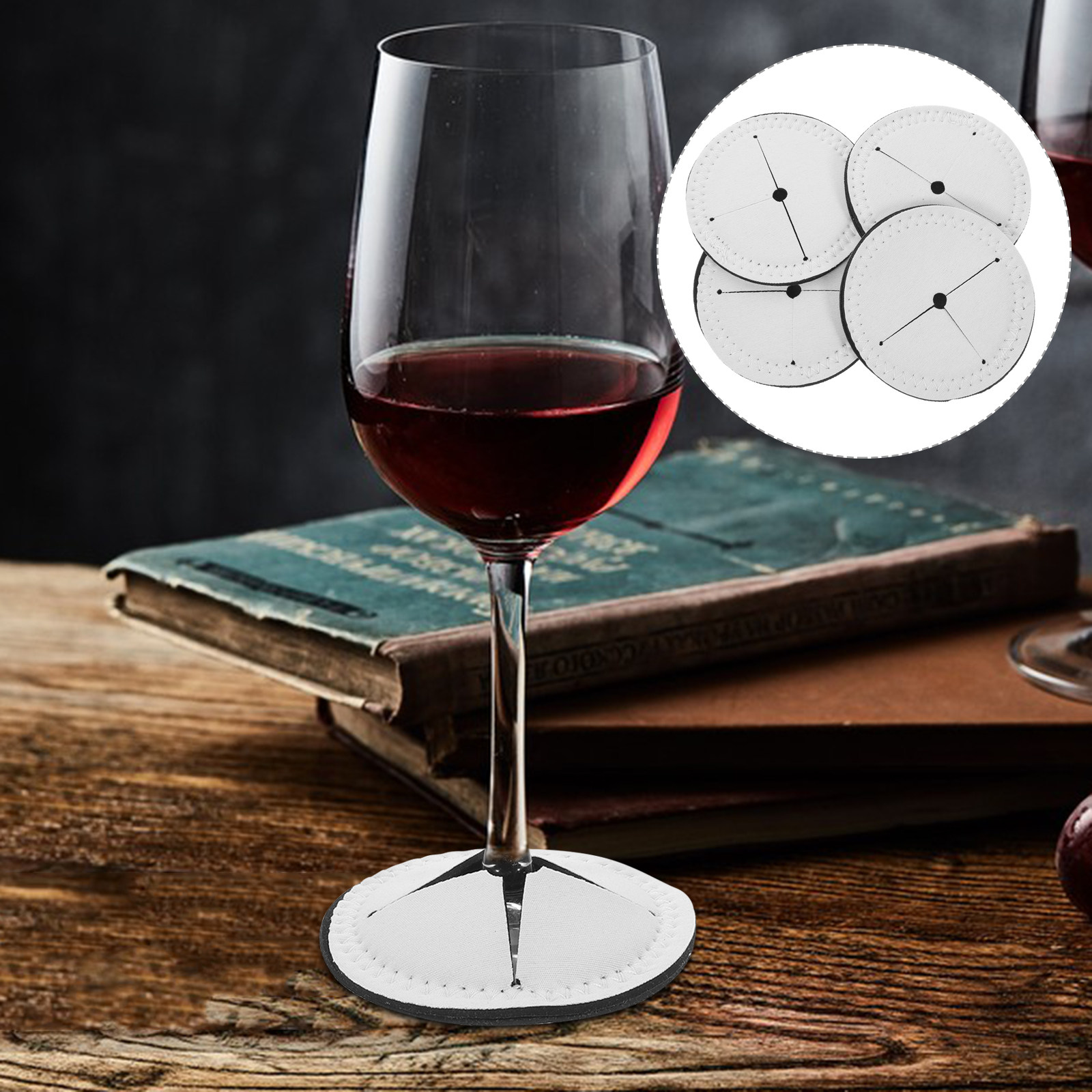 4Pcs Wine Cup Coasters Blank S - Coaster Sublimation Blank avis et prix