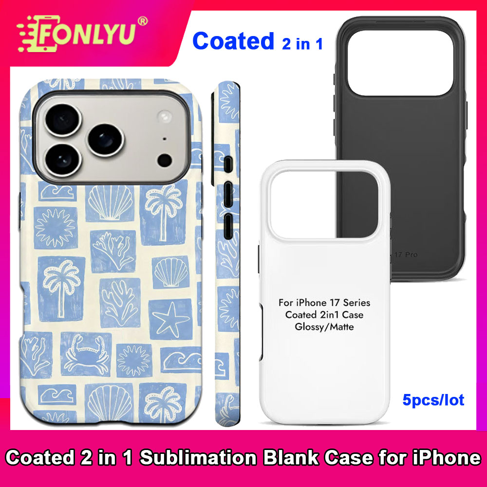 FONLYU 5pcs Coated 2 in 1 Blan - Phone Case Blank Print avis et prix