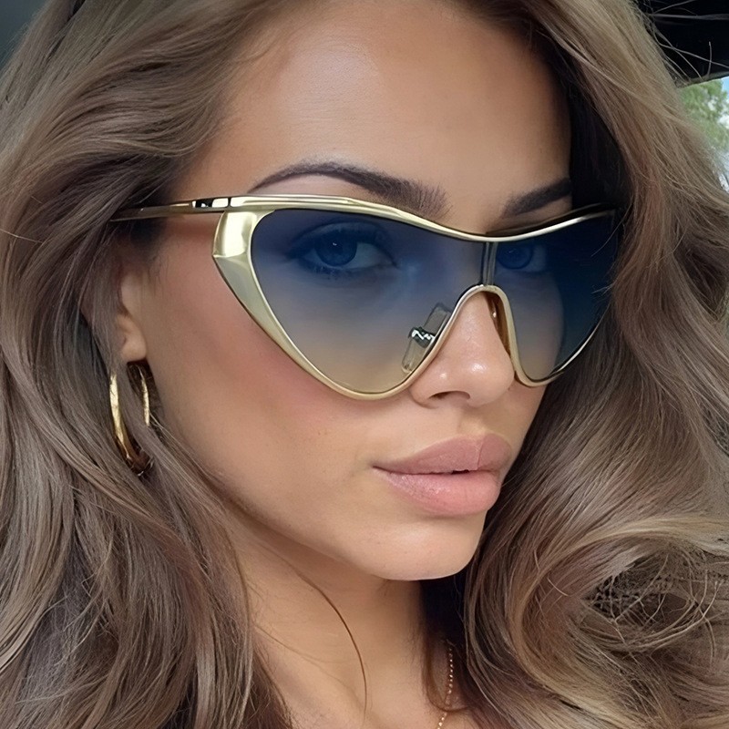 Rimless Y2K Style Sunglasses R - Metal Photo Panel avis et prix