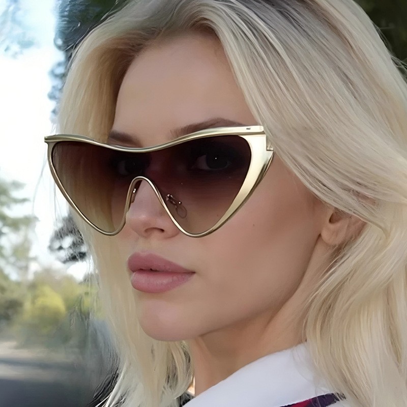 Rimless Y2K Style Sunglasses R - Metal Photo Panel avis et prix