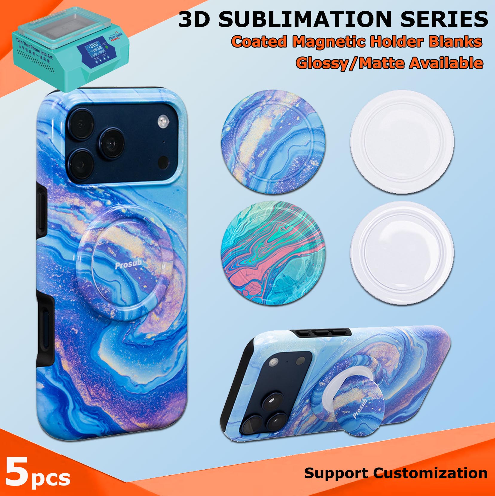 Fonlyu 5pcs Hard PC Magnetic R - Phone Case Blank Print avis et prix