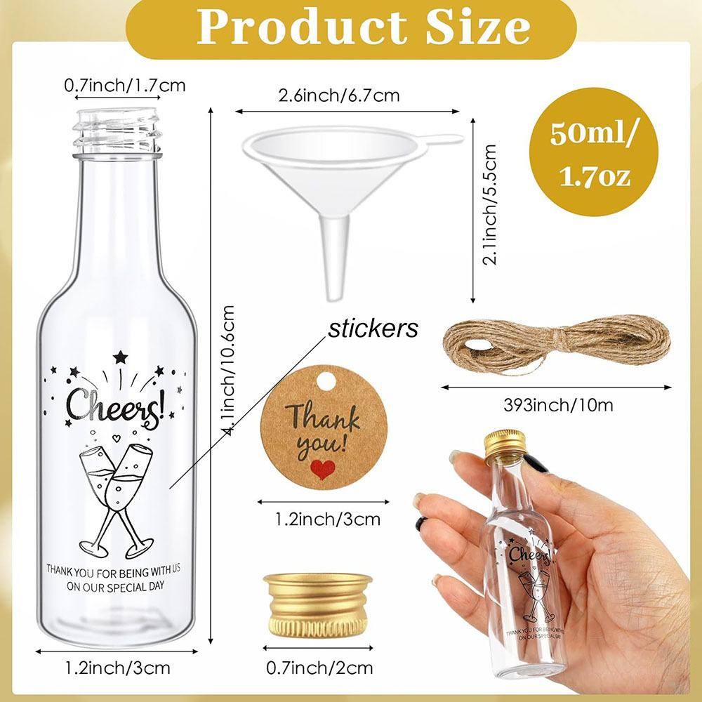 50Pack Mini Liquor Bottles,1.7 - Water Bottle Blank avis et prix
