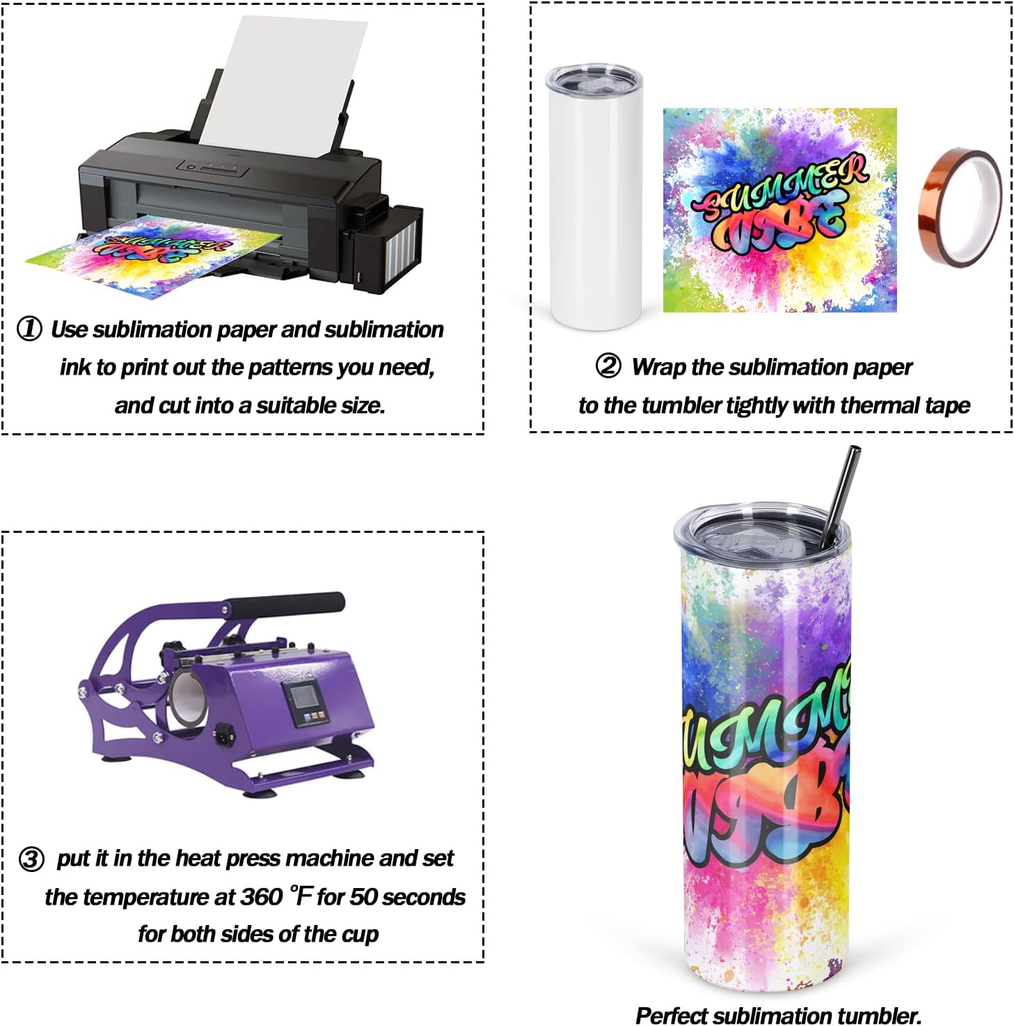 50 Pack Sublimation Tumblers B - Tumbler 20Oz White avis et prix