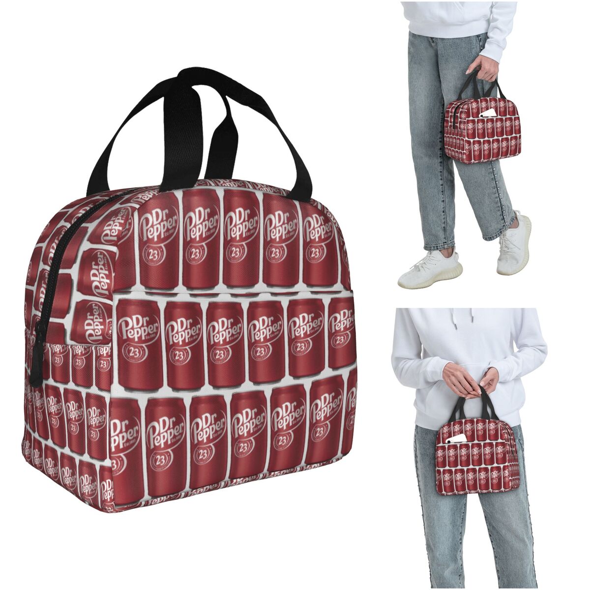 Dr Pepper (9) Insulated Lunch  - Tote Bag Sublimation avis et prix