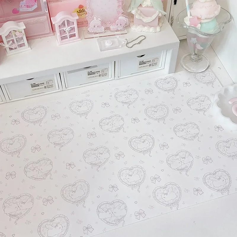 Kawaii Pink Rabbit PU Leather  - Mouse Pad Blank Sublimation avis et prix