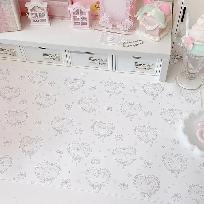 Kawaii Pink Rabbit PU Leather  - Mouse Pad Blank Sublimation avis et prix