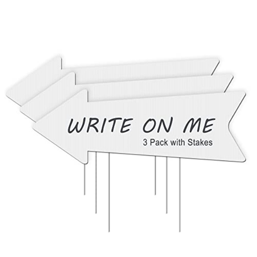 Blank Arrow Signs with Stakes  - Yard Sign Blank avis et prix