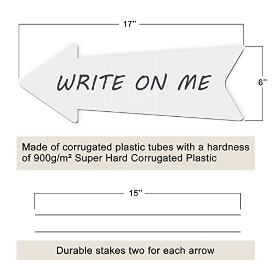Blank Arrow Signs with Stakes  - Yard Sign Blank avis et prix