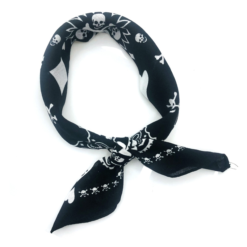 55cm White Black Red Skull Pok - Bandana Blank White avis et prix