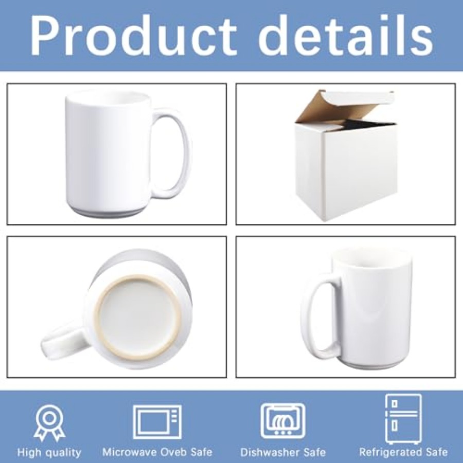 15 PACK 15 oz sublimation mugs - Sublimation Mug White avis et prix