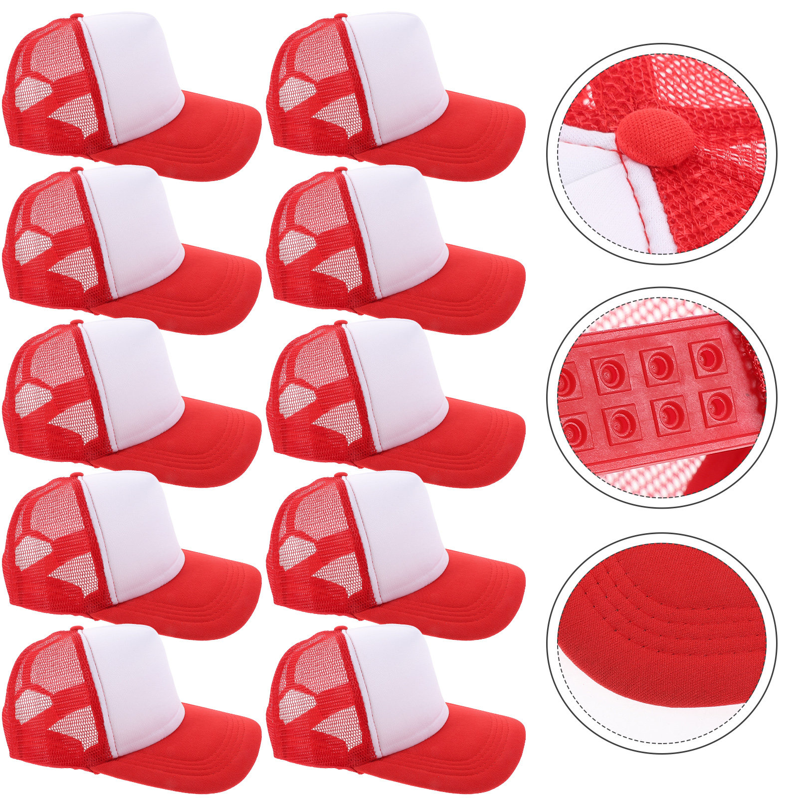 10pcs Blank Mesh Baseball Caps - Hat Sublimation Blank avis et prix