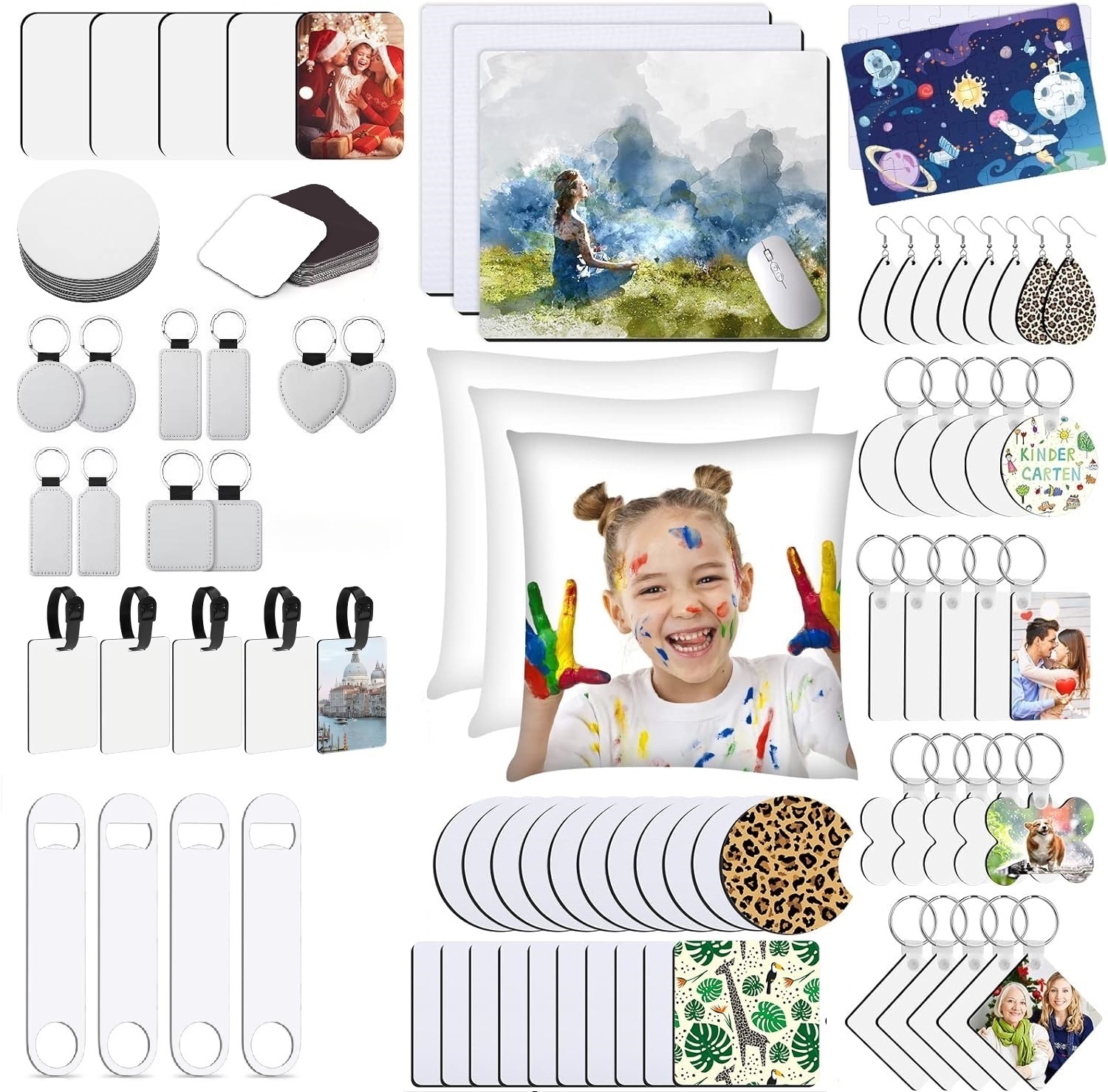 90pcs  Sublimation Blank Start - Coaster Sublimation Blank avis et prix