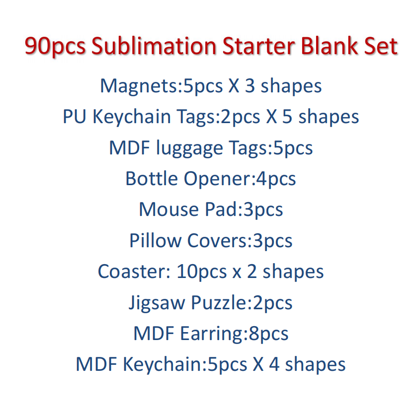 90pcs  Sublimation Blank Start - Coaster Sublimation Blank avis et prix