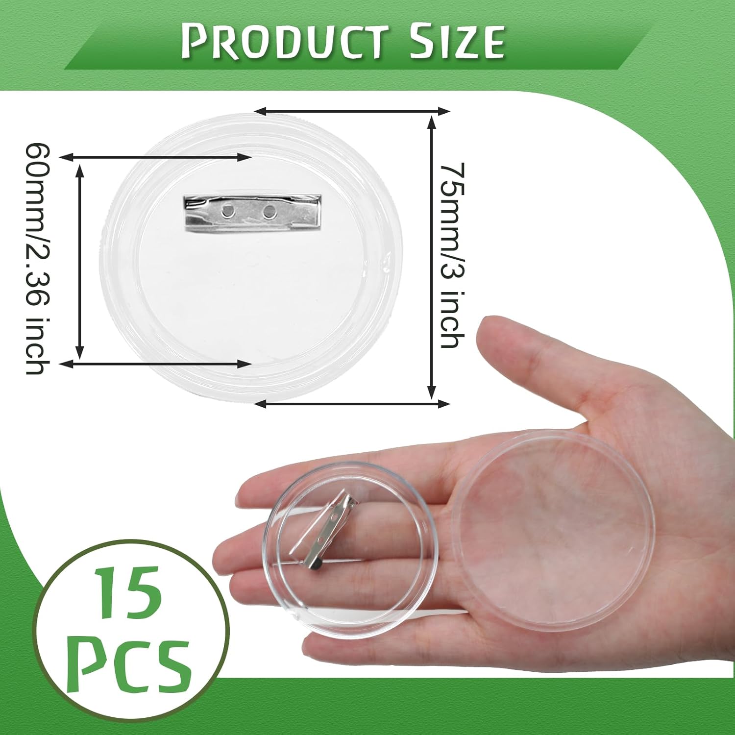 15 Pcs 3 Inch Blank Button Pin - Button Badge Blank avis et prix
