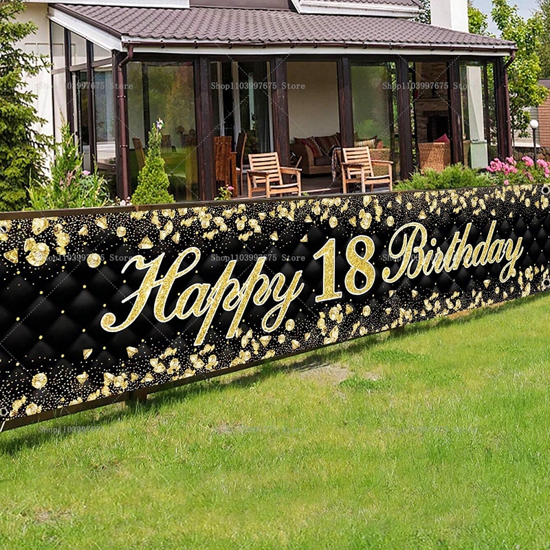 Happy 18th Birthday Banner Dec - Yard Sign Blank avis et prix
