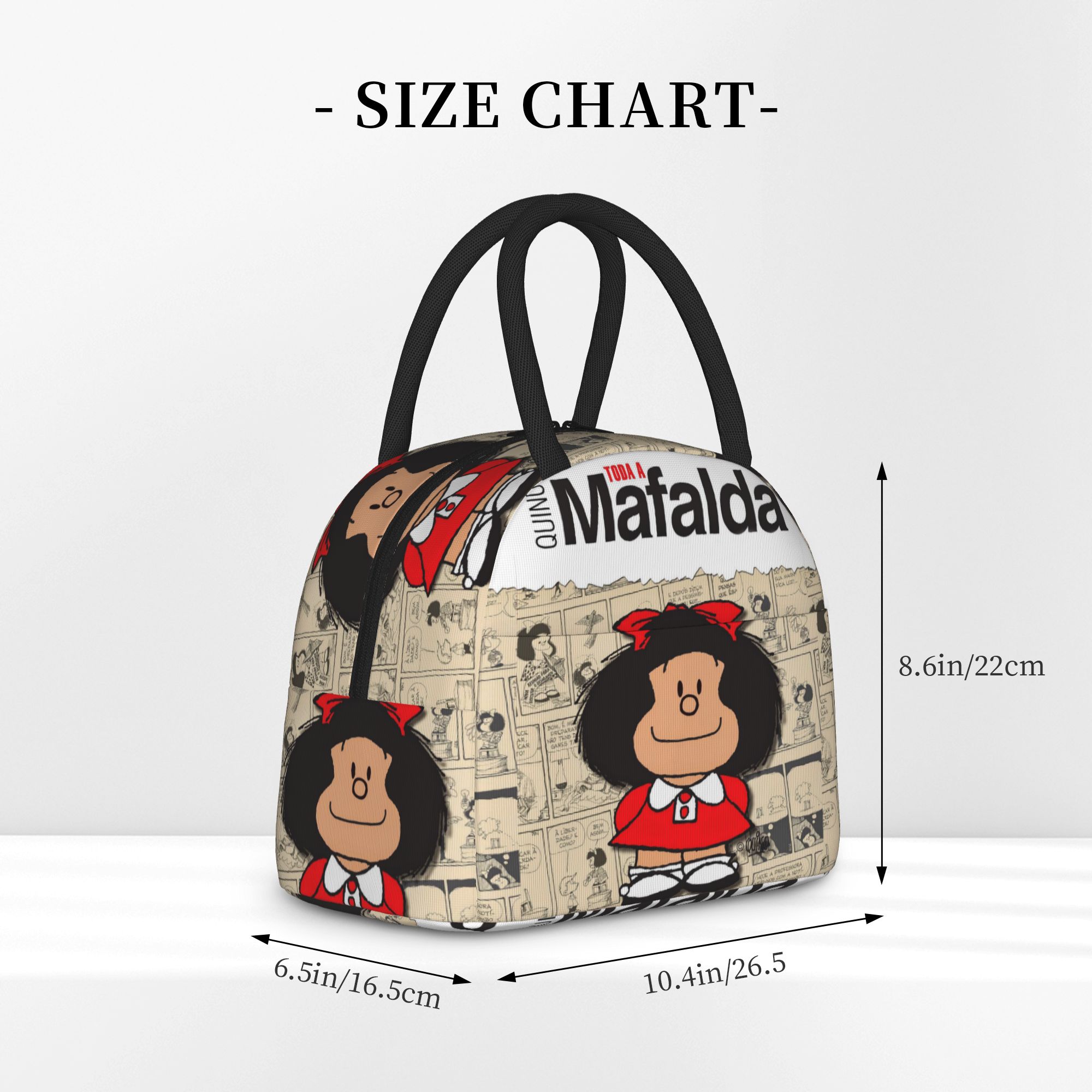 Mafalda Comic Insulated Lunch  - Tote Bag Sublimation avis et prix