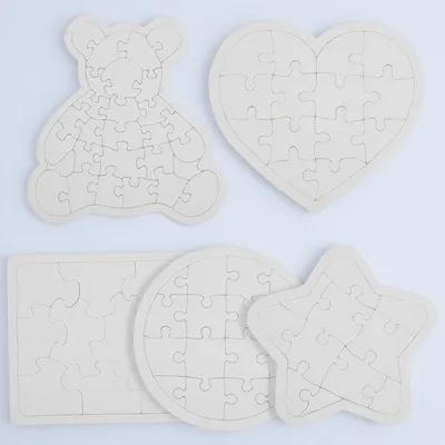 5Pcs White Blank Jigsaw Puzzle - Puzzle Blank White avis et prix