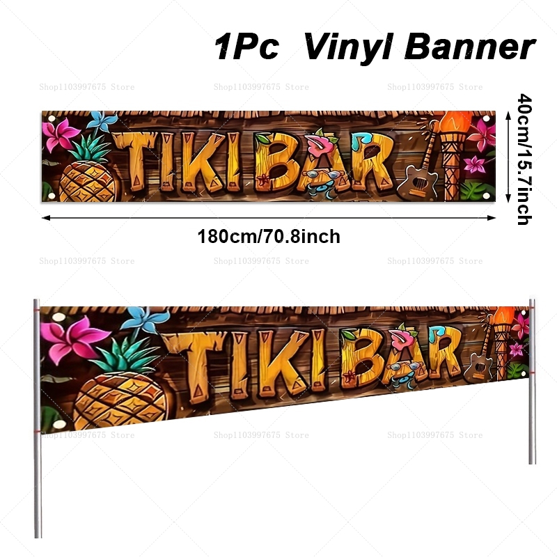 Tiki Bar Banner Tropical Hawai - Yard Sign Blank avis et prix