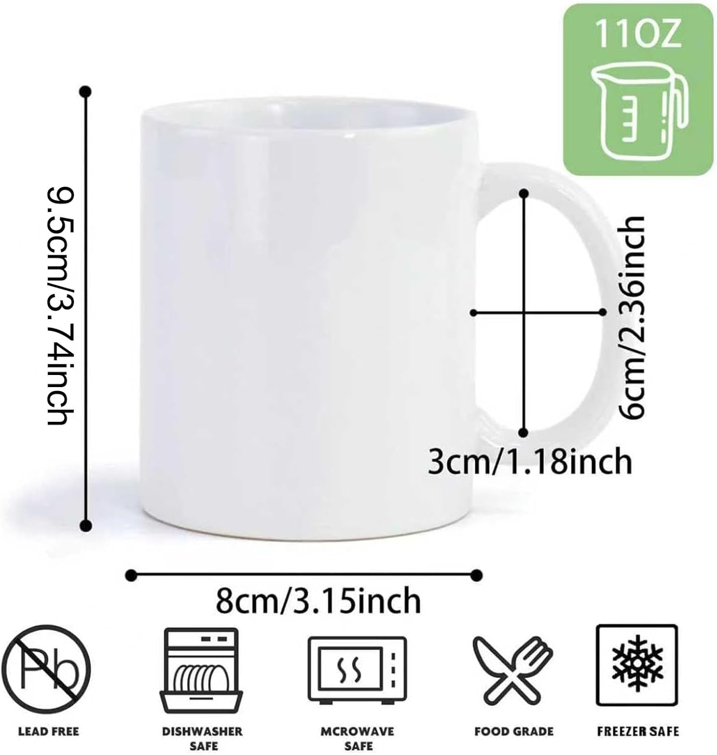 36pcs Sublimation Mugs 11oz Wh - Sublimation Mug White avis et prix