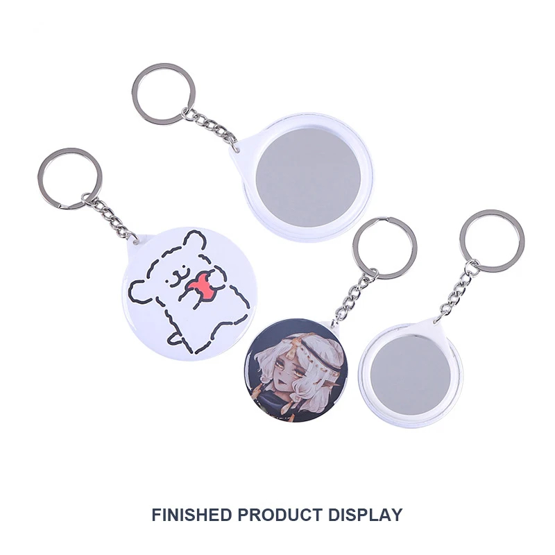 New 100PCS Key Ring Mirror Bla - Button Badge Blank avis et prix
