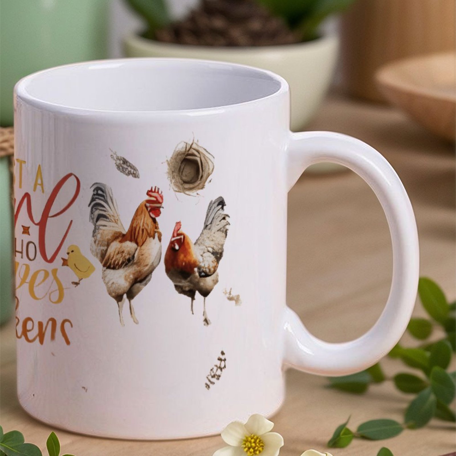 Just A Girl Who Loves Chickens - Sublimation Mug White avis et prix