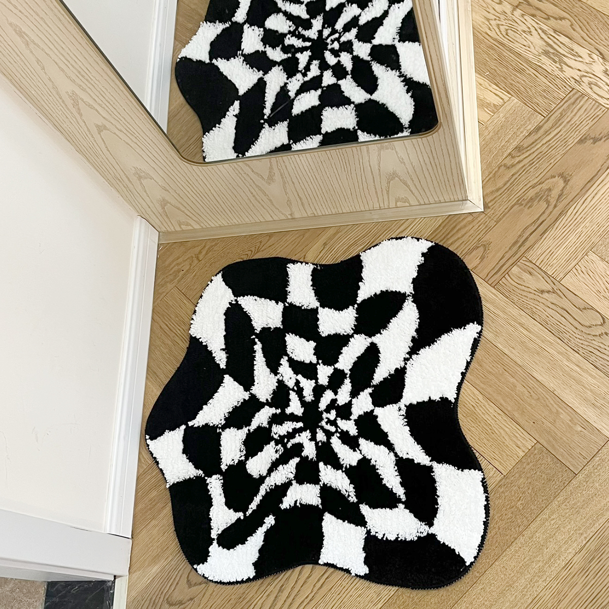 Abstract 3D Illusion Checkered - Door Mat Blank avis et prix