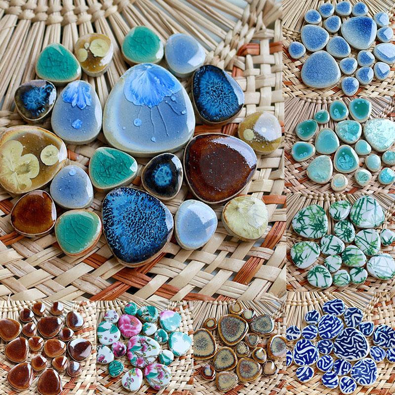 100g DIY Ceramic Mosaic Tiles  - Ceramic Tile Blank avis et prix